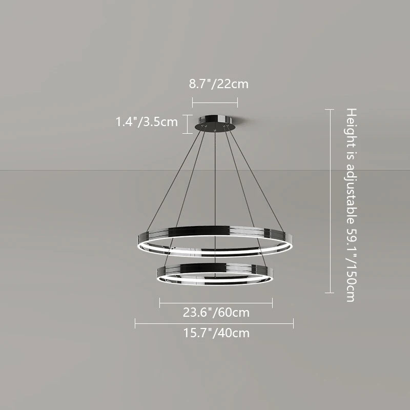 lustre en anneau moderne pour éclairage intérieur décoratif - vue 16 sur 16