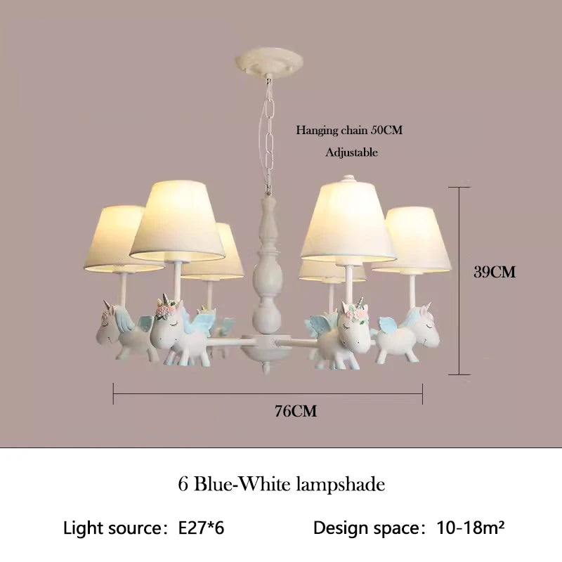 lustre enfant LED rotatif style nordique romantique et chaleureux - vue 18 sur 24