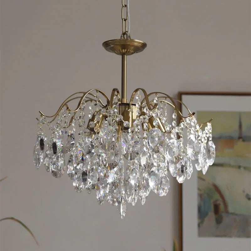 lustre en cristal de luxe pour décoration rétro élégante - vue 4 sur 8