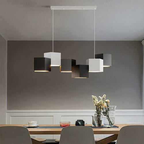 lustre moderne simple style nordique créatif prisme hexagonal éclairage intérieur - vue 4 sur 11