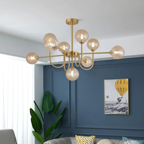lustre led design moderne en forme de haricot magique - vue 5 sur 9