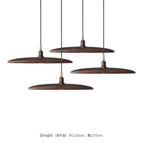 lustre en bois style nordique pour éclairage décoratif élégant - vue 12 sur 17