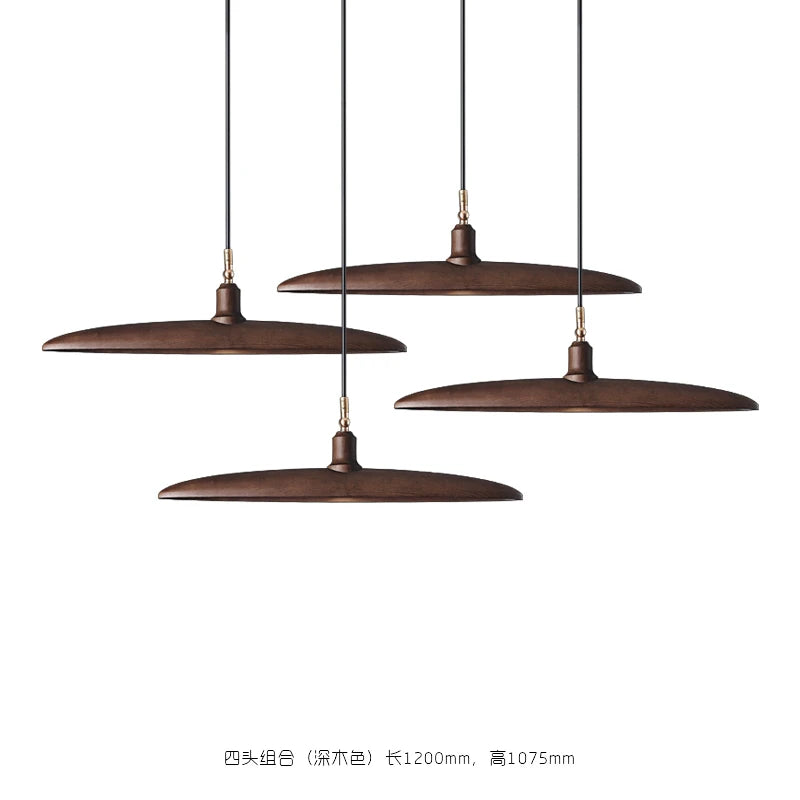 lustre en bois style nordique pour éclairage décoratif élégant - vue 12 sur 17