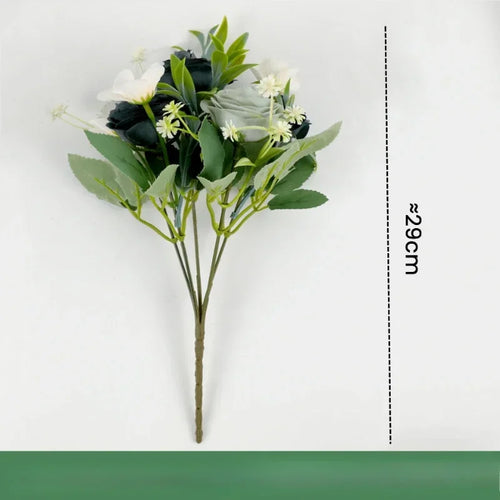 bouquet de roses artificielles en soie pour décoration intérieure - vue 9 sur 12