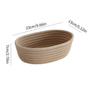 paniers ovales en corde de coton pour rangement et organisation
