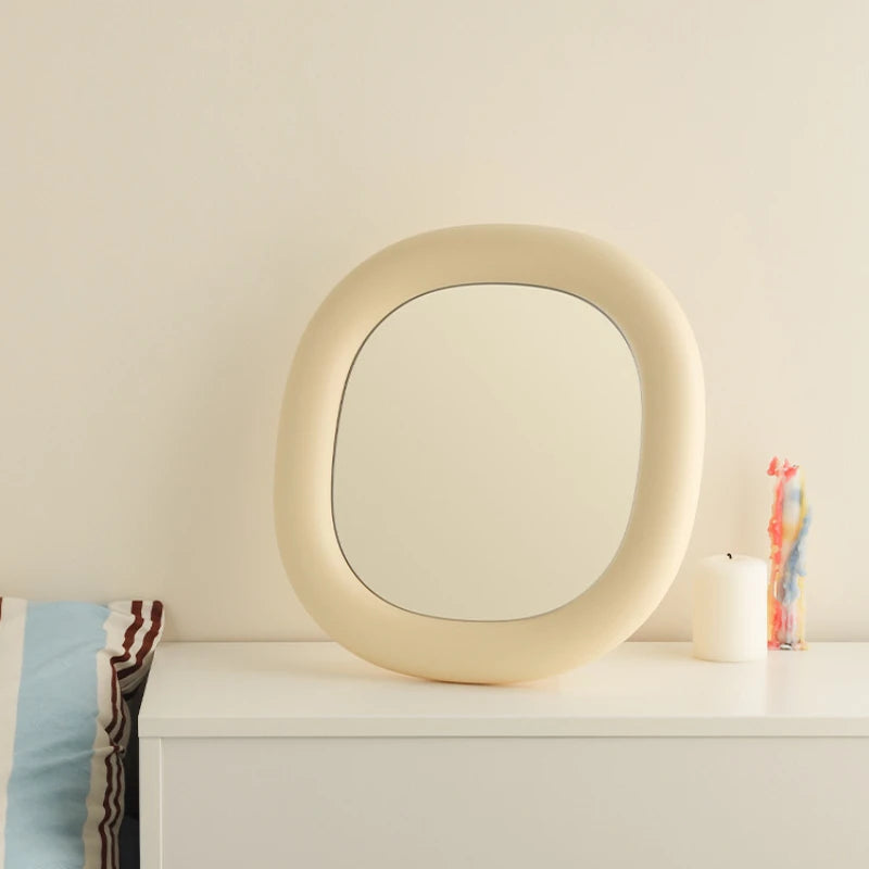 miroirs décoratifs ronds mignons pour maquillage suspendus à la main - vue 4 sur 8
