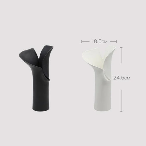 vase en céramique géométrique pour décoration et arrangements floraux - vue 5 sur 8