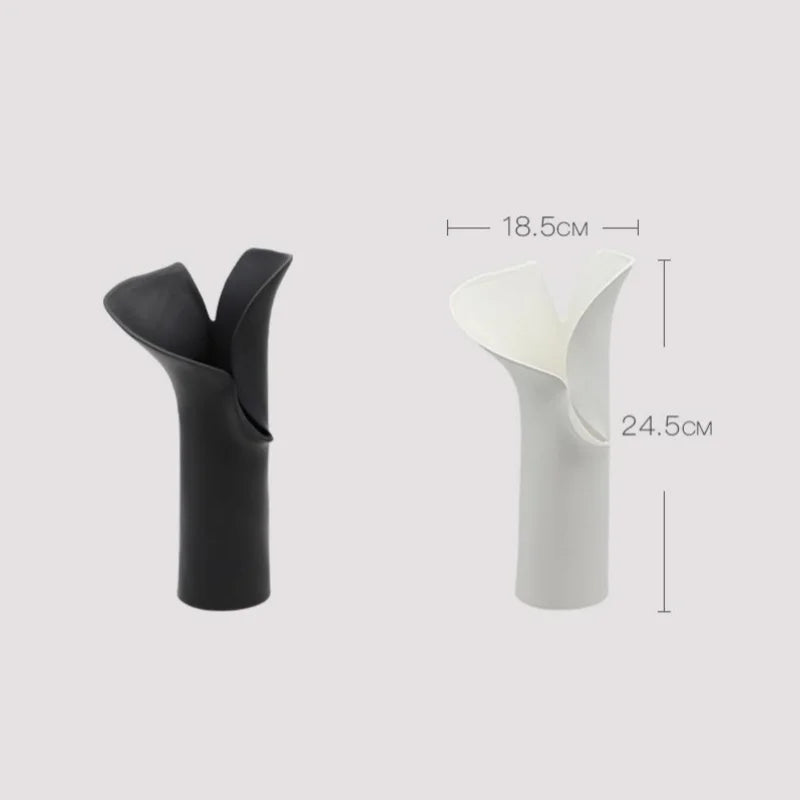 vase en céramique géométrique pour décoration et arrangements floraux - vue 5 sur 8