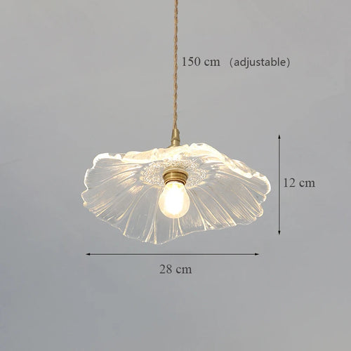suspension en verre tournesol japonais design moderne décoratif - vue 13 sur 12