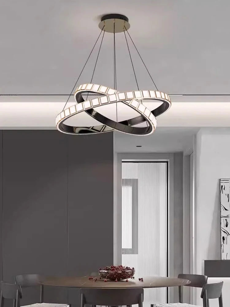 suspension minimaliste en aluminium et acrylique design raffiné pour intérieur - vue 3 sur 9