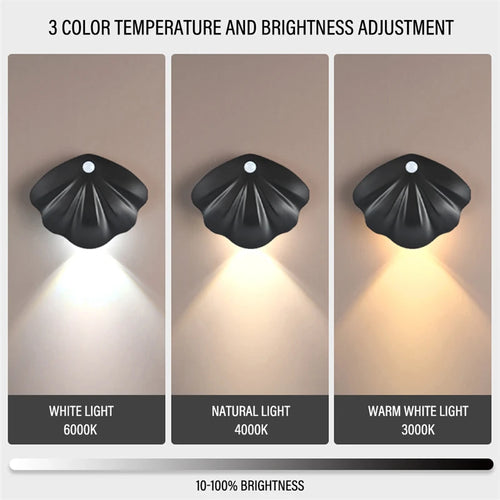 applique murale led intelligente sans fil avec capteur de mouvement usb - vue 5 sur 8