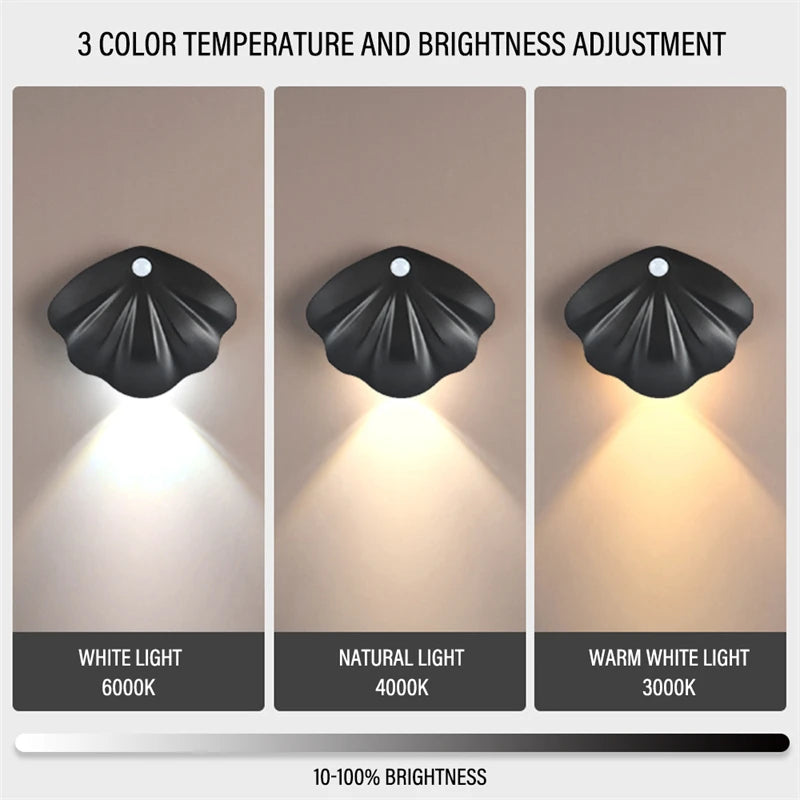 applique murale led intelligente sans fil avec capteur de mouvement usb - vue 4 sur 8