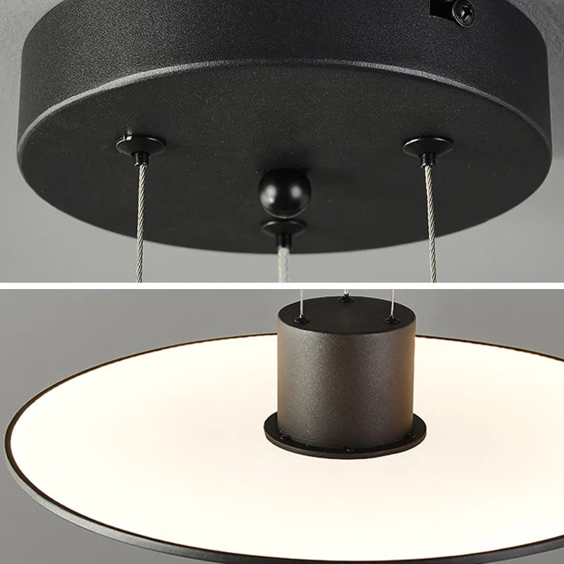 lampe led ufo suspendue design minimaliste réglable en hauteur - vue 5 sur 8