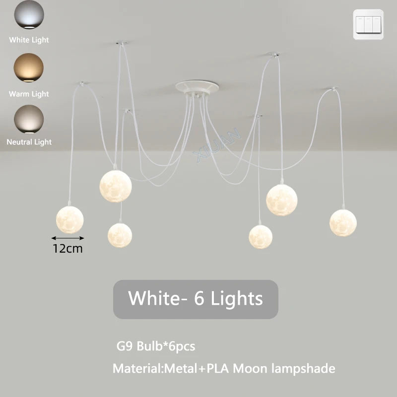lustre multi lumières suspendues style nordique pour commerces - vue 14 sur 16