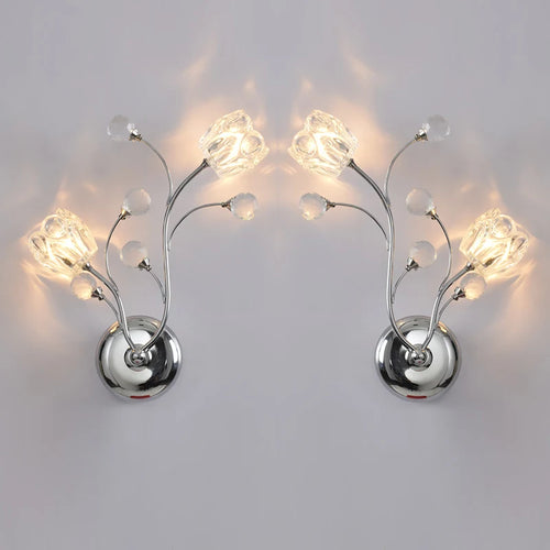 applique murale en cristal doré pour intérieur décoratif - vue 4 sur 11