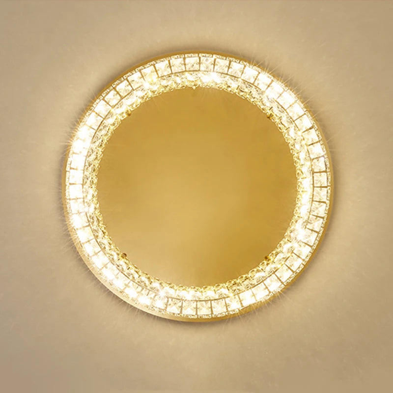 plafonnier led rond design nordique en acier inoxydable 	 modèle - vue 5 sur 12
