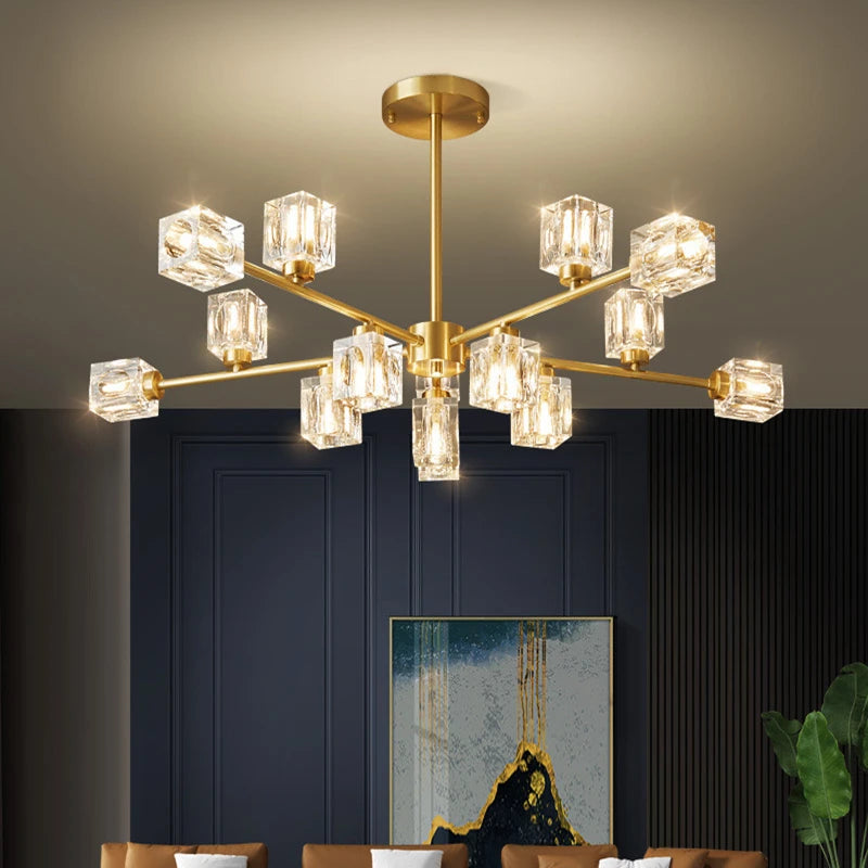 Modern Ceiling Crystal Chandelier Table, Restaurant, Kitchen Bar LED Chandelier Minimalist Home Decoration Light Luxury Crystal - vue 1 sur 20
