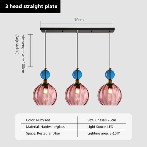 suspension bonbon verre luminaire déco maison - vue 13 sur 14