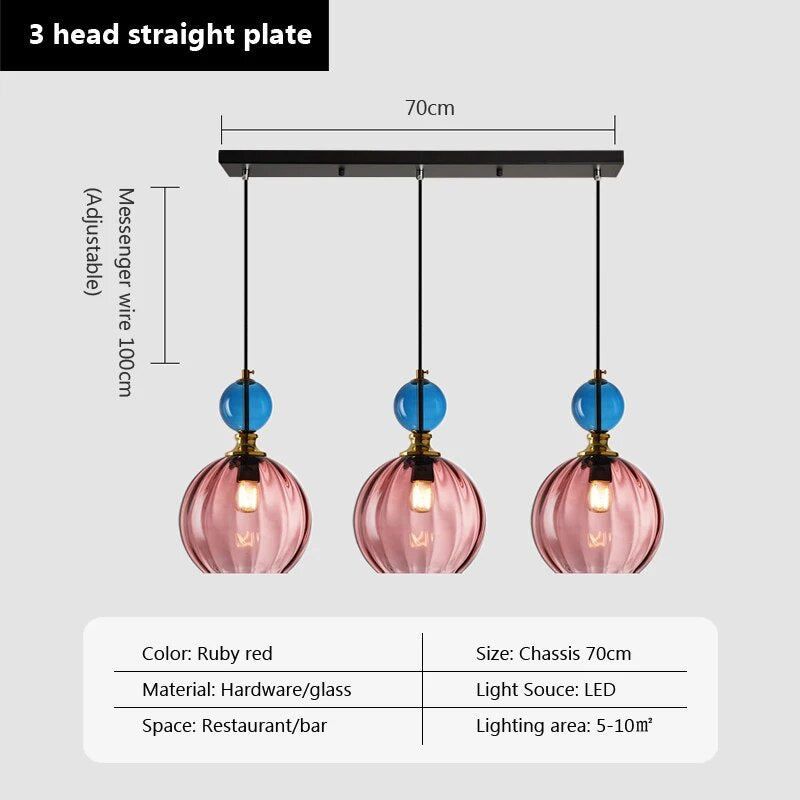 suspension bonbon verre luminaire déco maison - vue 12 sur 14