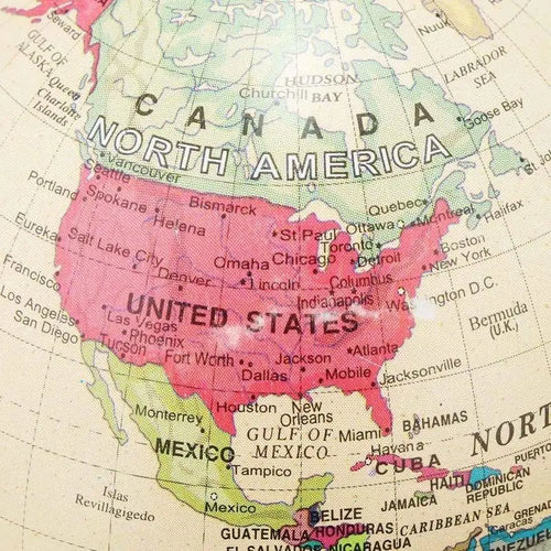globe terrestre rétro pour apprendre la géographie et décorer - vue 5 sur 7