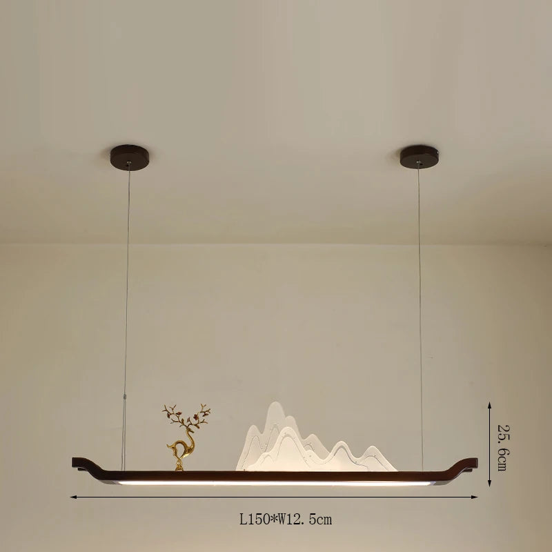 suspension chinoise en bois pour ambiance zen et économique - vue 9 sur 16