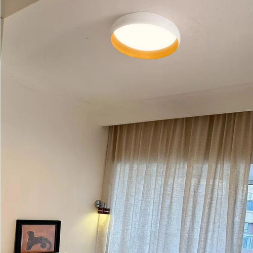 lampe minimaliste japonaise rétro circulaire éclairage doux design élégant - vue 6 sur 12
