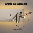 applique murale usb led sans fil luxe multi-fonction avec interrupteur