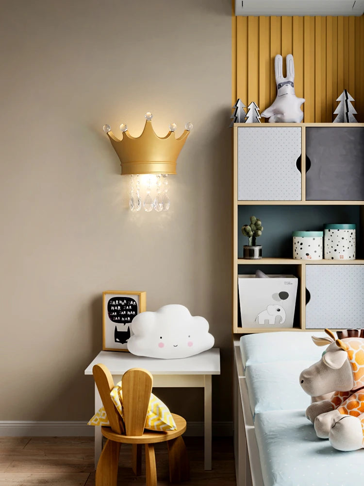 applique murale couronne nordique en résine pour chambre enfant mignonne - vue 4 sur 12