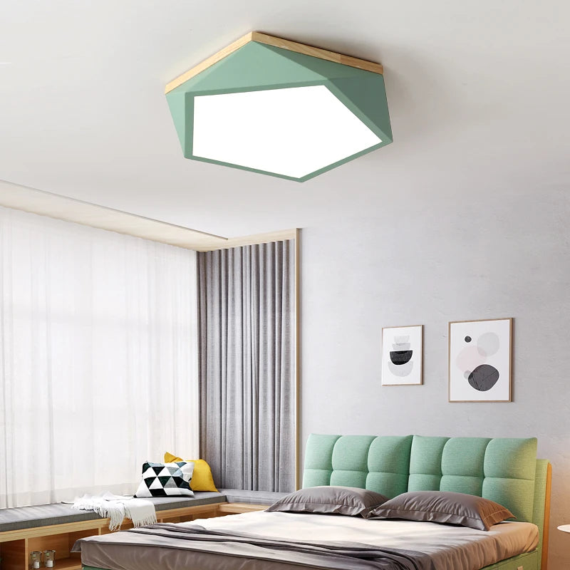 plafonniers led géométriques simples et modernes pour éclairage - vue 3 sur 16