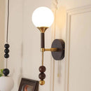 Applique murale Vintage en bois et verre