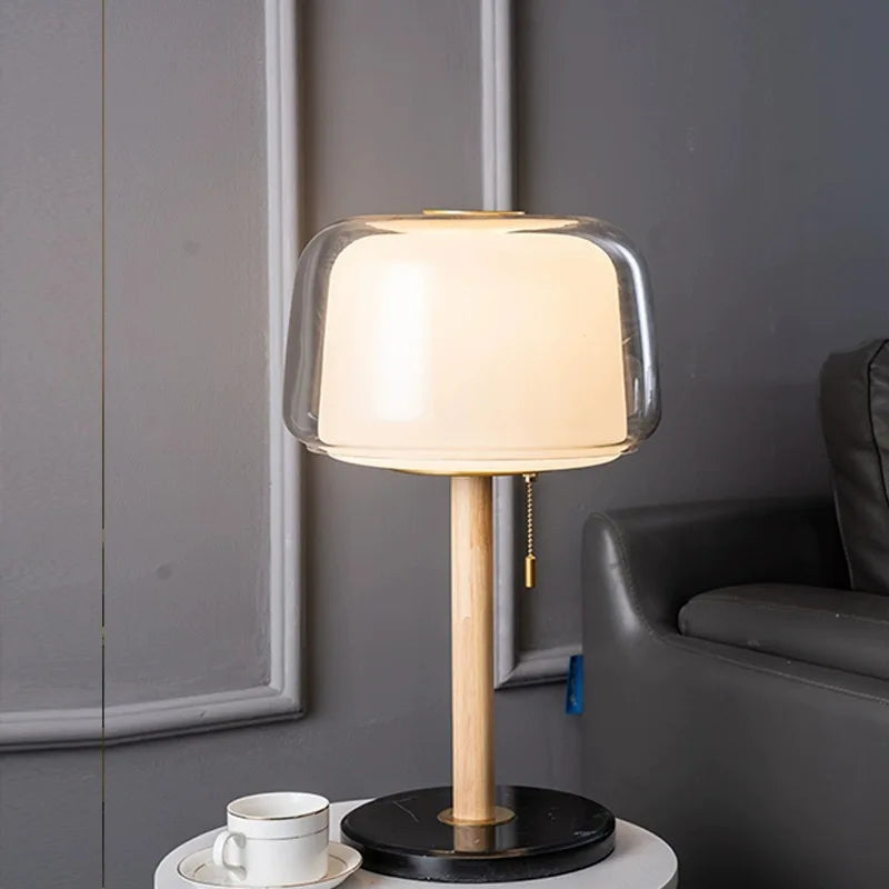lampe de chevet design moderne en verre pour décoration élégante - vue 4 sur 7
