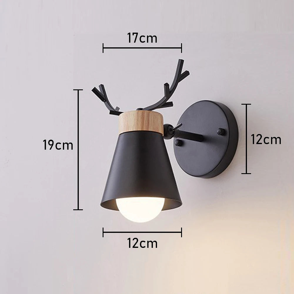 applique murale nordique en bois avec tête directionnelle - vue 10 sur 23