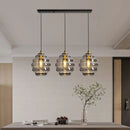suspension moderne en verre teinté pour décoration intérieure