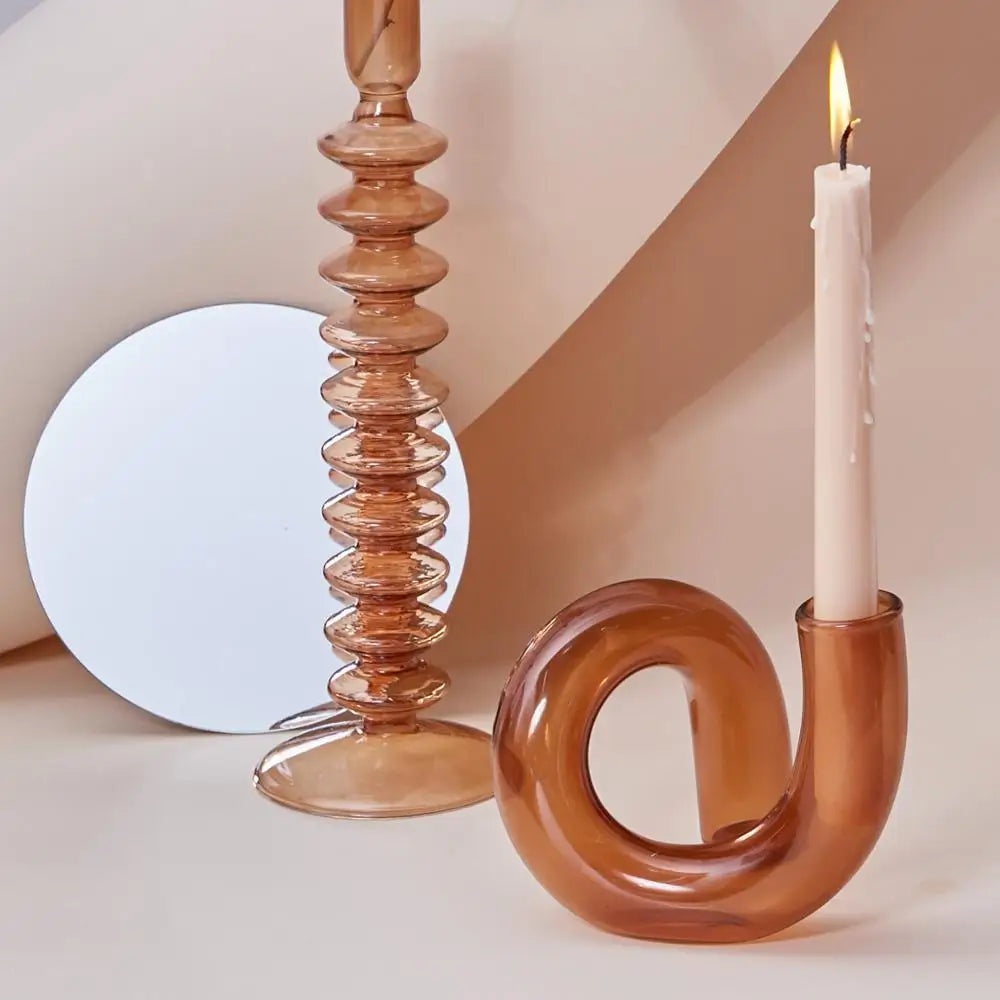vases en verre bougeoirs décoratifs pour mariage et événements - vue 5 sur 14