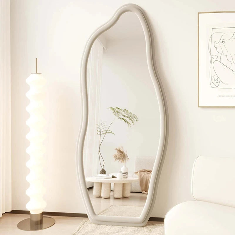 miroirs décoratifs muraux ondulés style nordique esthétique - vue 3 sur 17
