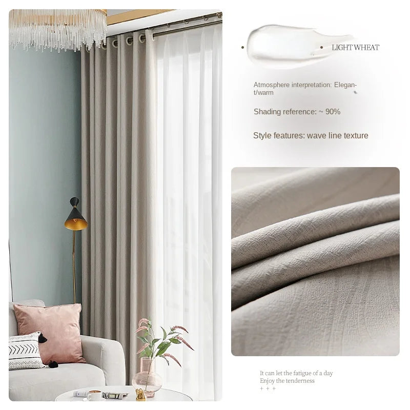 Rideau occultant style français pour salon chambre balcon - vue 11 sur 18