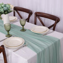 Chemin de table mousseline bohème transparent lot 4