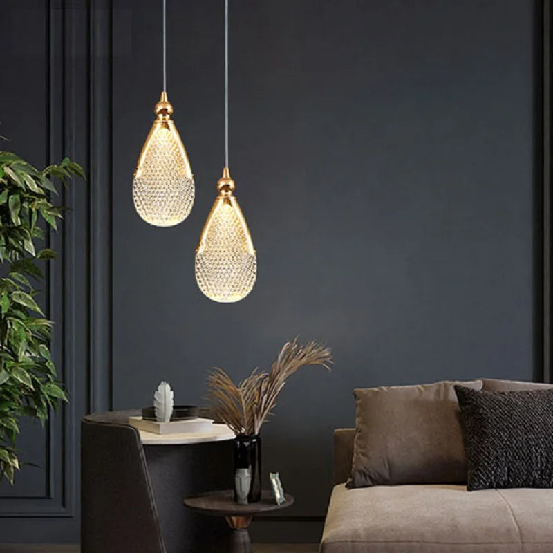 lampes suspendues led modernes pour intérieur maison décoration salon - vue 5 sur 11