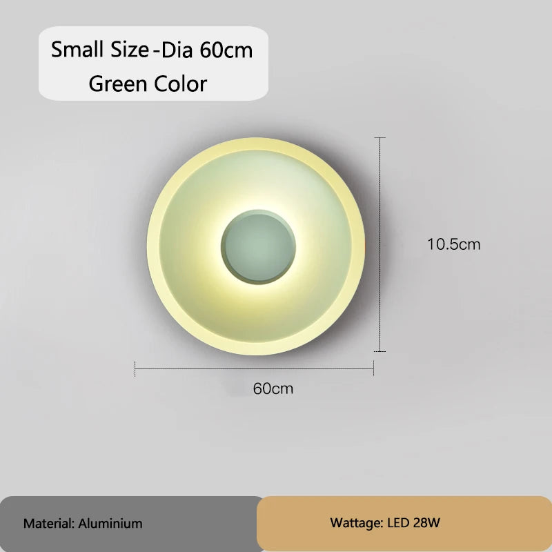 Modern Round Wall Lamps for Bedroom Bedside Living Room Wall Light Decorative Illuminaire 25cm 40cm 60cm Bar Stair Night Lamps - vue 7 sur 13