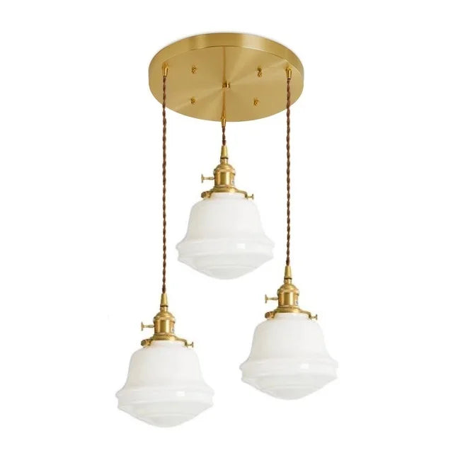 iwhd suspension led en verre et cuivre style nordique moderne - vue 17 sur 28