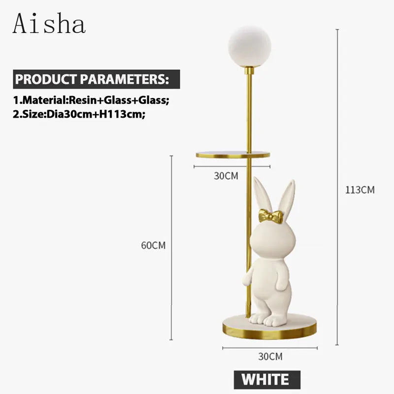 lampadaire nordique design lapin pour chambre enfant - vue 5 sur 11