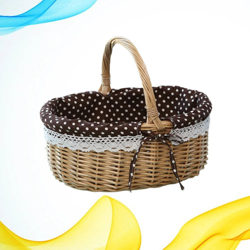 panier zerodeko petit chaperon rouge en osier pour le rangement et pique-nique - vue 10 sur 9