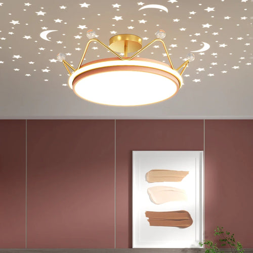 plafonnier led moderne couronne créative pour chambre d'enfant - vue 4 sur 16