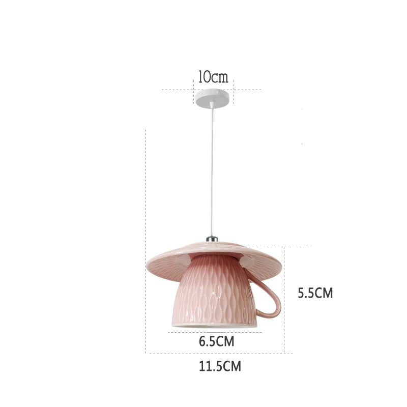 suspension moderne en céramique led théière pour cuisine - vue 14 sur 30