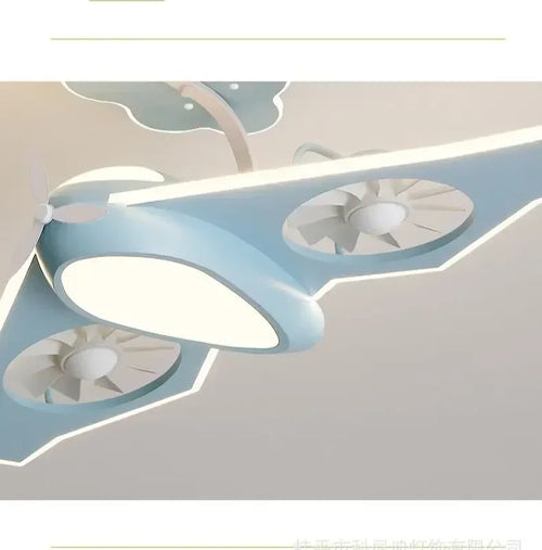 plafonnier ventilateur électrique pour chambre d'enfants design moderne - vue 4 sur 9