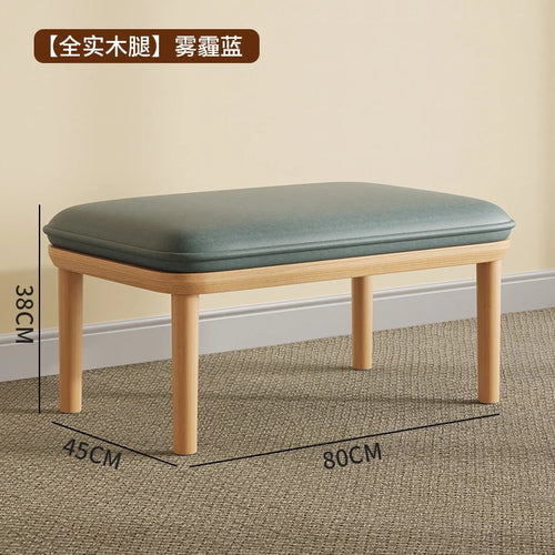 tabouret en velours moderne nordique pouf unique et peu encombrant - vue 17 sur 24