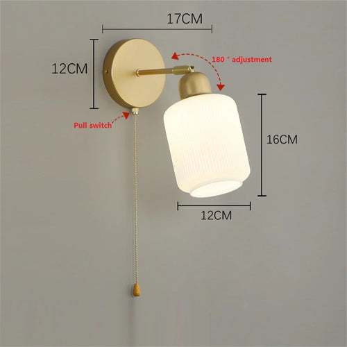 applique murale nordique à led en métal et verre réglable - vue 3 sur 11