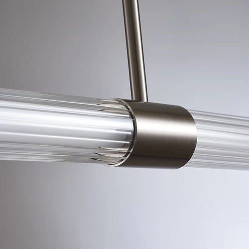 lustre de luxe en verre de cuivre pour barre d'île moderne - vue 6 sur 9
