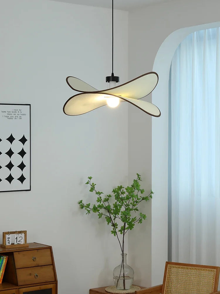 lustre wabi sabi en tissu pour décoration intérieure design moderne - vue 4 sur 9