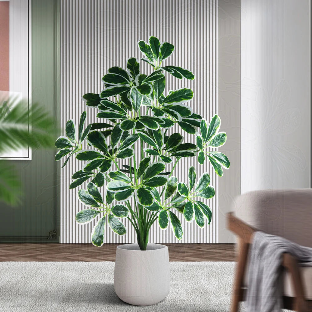 plantes artificielles de palmier et monstera pour décoration intérieure et extérieure - vue 3 sur 12